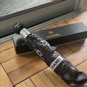 Chanel Monochrome Logo Umbrella